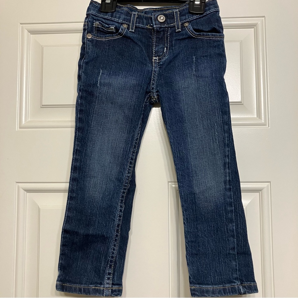 Sonoma Toddler Girls Dark Blue Denim Skinny Jeans Size 3T